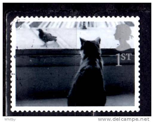 Great Britain 2001 1 St	Cat Watching Bird Issue  #1961 - Zonder Classificatie
