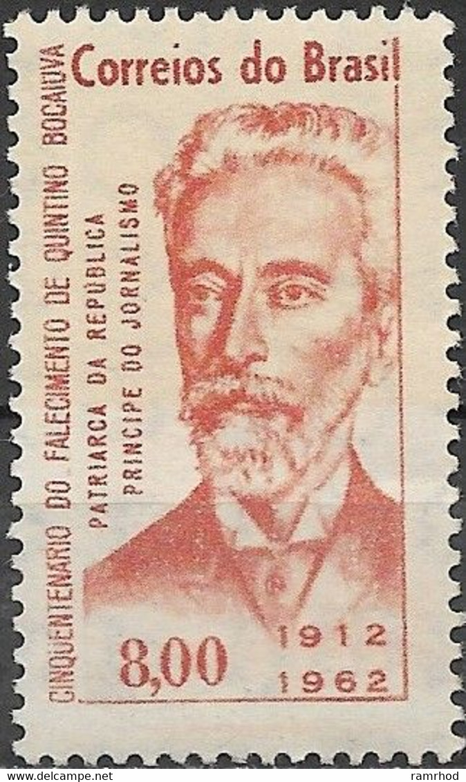 BRAZIL 1962 50th Death Anniv Of Bocaiuva (journalist And Patriot) - 8cr - Q. Bocaiuva MNH - Ungebraucht