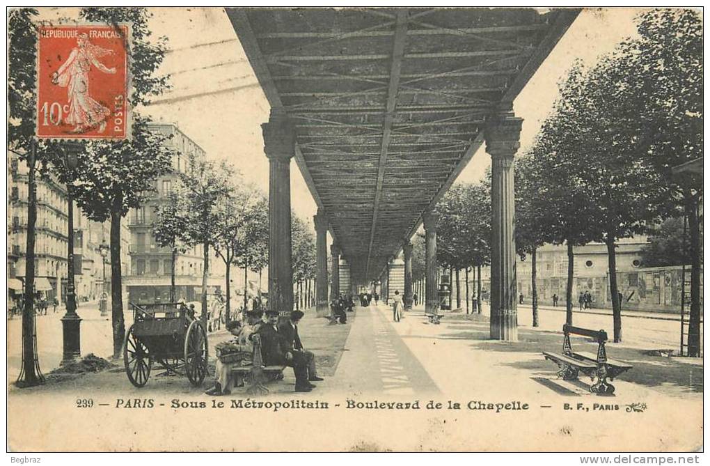 PARIS        BOULEVARD DE LA CHAPELLE   SOUS LE METRO - Arrondissement: 10