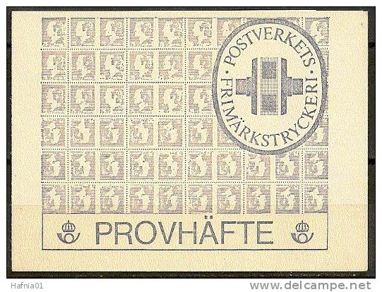 Czeslaw Slania. Sweden. Teststamps Booklet. - Probe- Und Nachdrucke