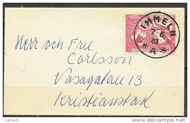 Czeslaw Slania. Sweden 1963. Envelope Sent To Kristianstad. Michel 504 A. - Brieven En Documenten