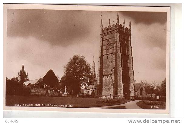 Angleterre - EVESHAM - BELL TOWER AND CHURCHES - CARTE PHOTO - THE DAINTY SERIES N° E534 - Other & Unclassified