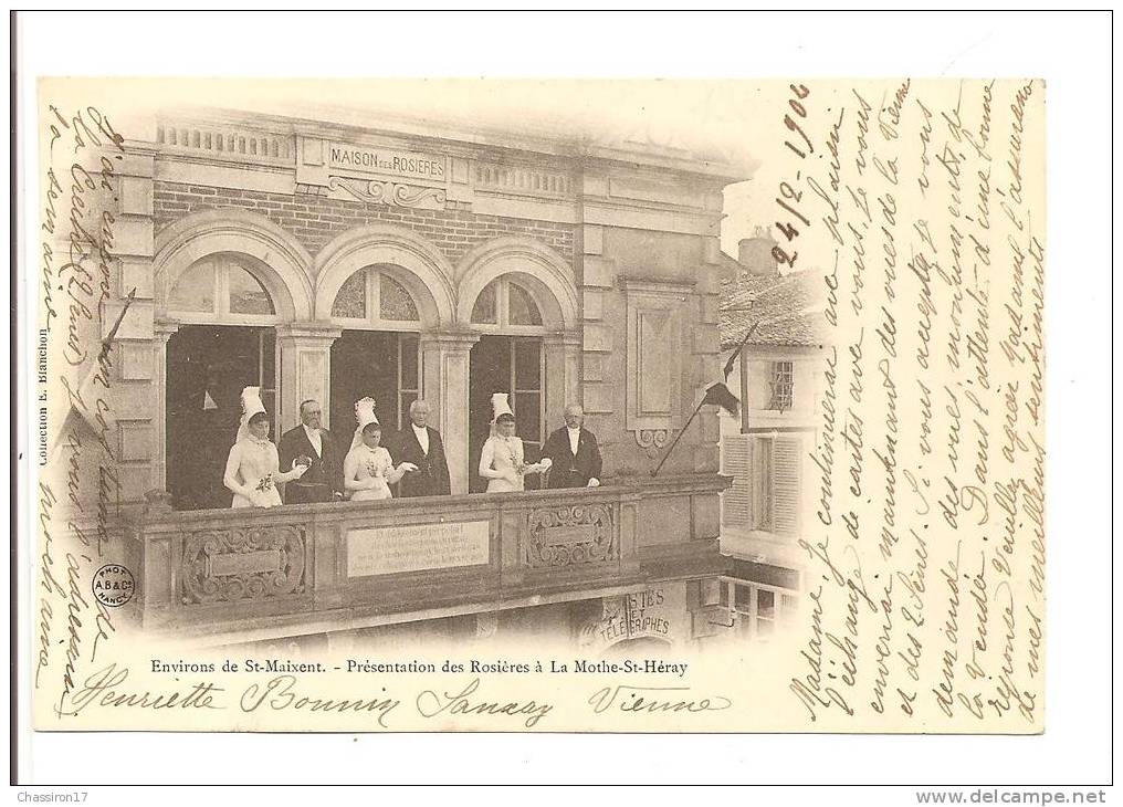 79 -  Présentation Des Rosières à   LA MOTHE-SAINT-HERAY -  Carte Précurseur 1904 - La Mothe Saint Heray