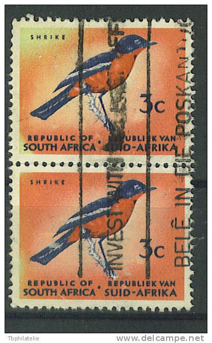 VEND TIMBRES D ´ AFRIQUE DU SUD N° 286 EN PAIRE , COULEUR JAUNE AU LIEU DE ROUGE PARTIELLEMENT !!!! - Used Stamps