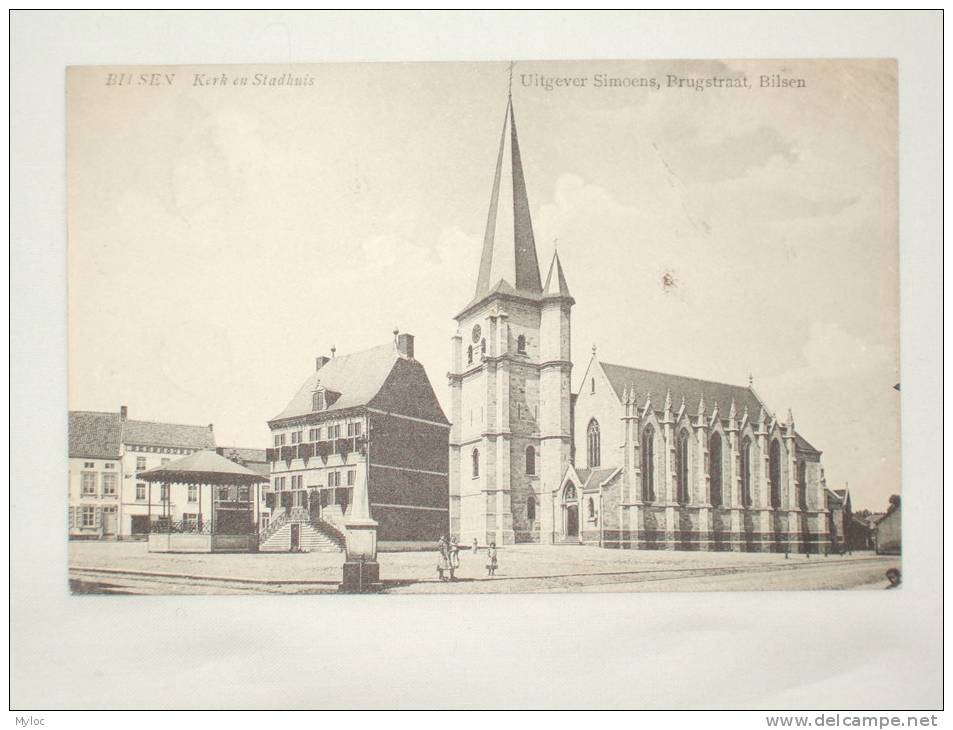 Bilzen. Bilsen. Kerk En Stadhuis - Bilzen