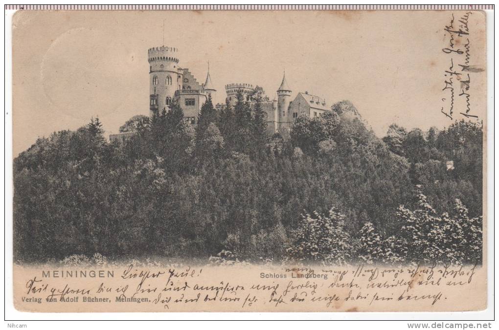 ALLEMAGNE - MEININGEN - Voy.1904  (scan Verso, Voir) - Trous D'épingle - Meiningen