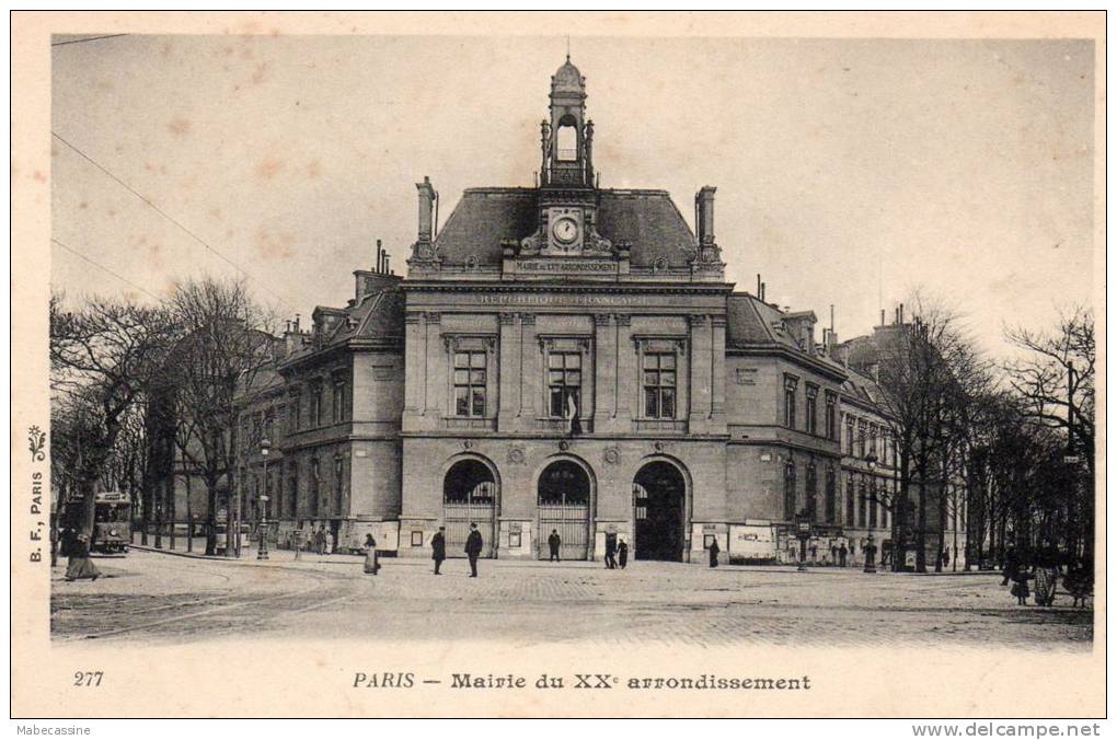 75 Paris XX Mairie Du XX Arrondissement Animée Carte Precurseur - District 20