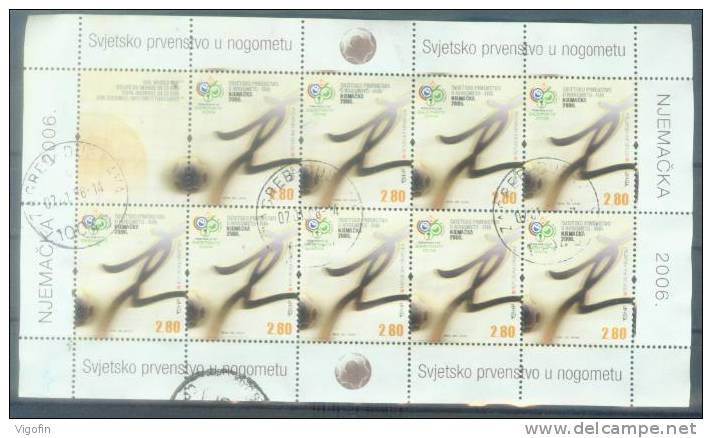 HR 2006-761 FOOTBALL WORLD CUP-GERMANY, HRVATSKA-CROATIA, MS, Used - 2006 – Allemagne