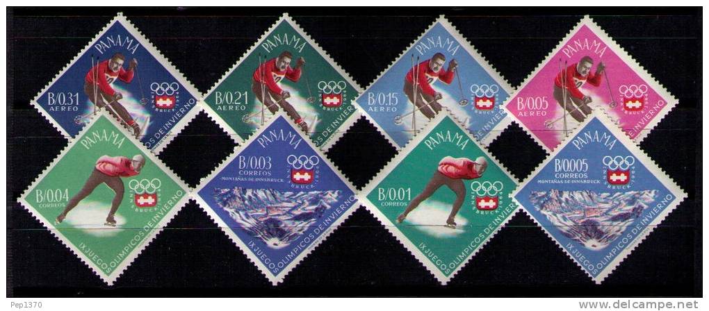 PANAMA 1964 - JUEGOS OLIMPICOS DE INNSBRUCK - YVERT  389-392 + A 292-295 - Winter 1964: Innsbruck