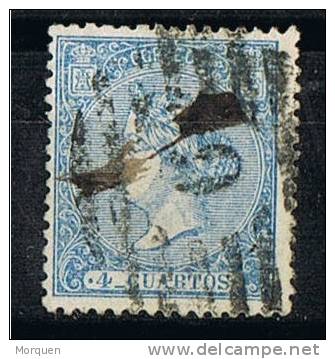 Sello 4 Cuartos1866, Parrilla Numeral 6 De MALAGA, Num 81 º - Used Stamps