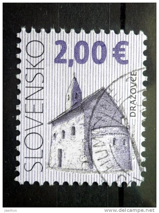 Slovakia - 2009 - Mi.nr.604 - Used - Heritage - Archangel Michael´s Church, Dražovce - Definitives - Usati