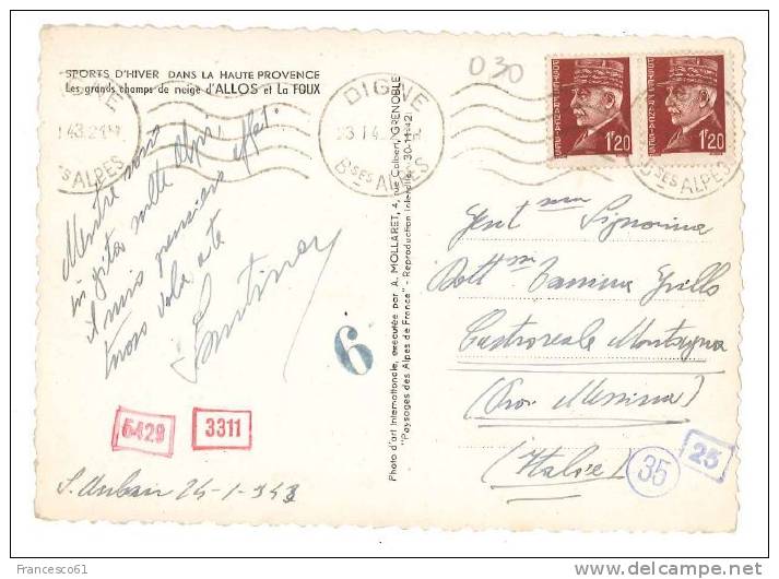 $3-2204 FRANCIA 1943 STAMPS Censure - Storia Postale