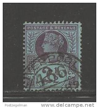 UNITED KINGDOM 1887 Used Stamp Victoria 2 1/2p Violet On Blue Paper Nr. 89 - Used Stamps