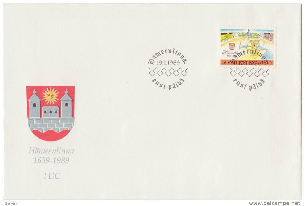 FINLAND 1989 FDC 350 Years HÄMEENLINNA. - FDC