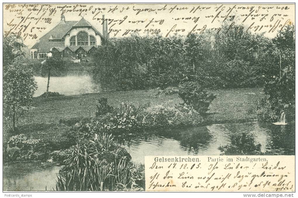 Gelsenkirchen, Partie Im Stadtgarten, 1905 - Gelsenkirchen