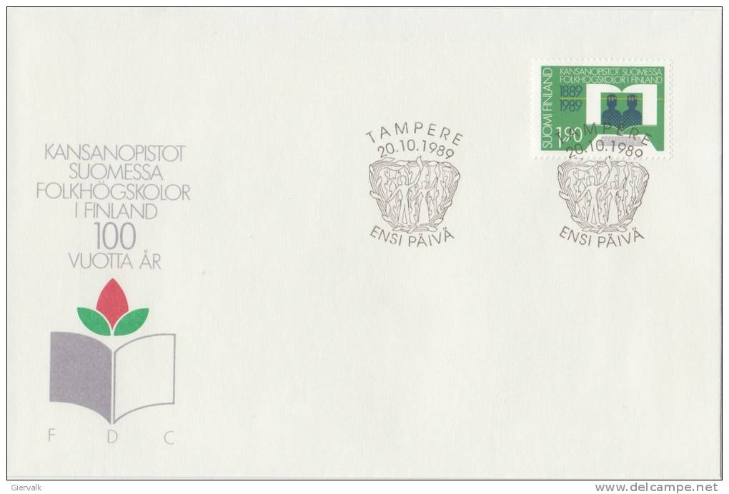 FINLAND 1989 FDC 100 Years Kansanopistot Suomessa Folkhögskolor. - FDC