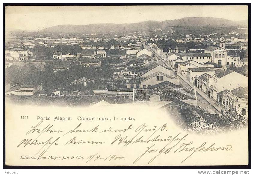 Brazil   Brasil     PORTO ALEGRE  Cidade Baixa I Parte      Old Postcard   1900 - Porto Alegre