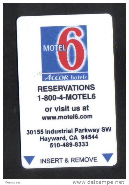 U.S.A. - HOTEL KEY CARD  (  6 ACCOR  HOTELS )  CAL. - Hotelkarten