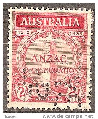 AUSTRALIA - Perfin - 1935 Anzac Perfed "TYS/Ld". Used - Perfin