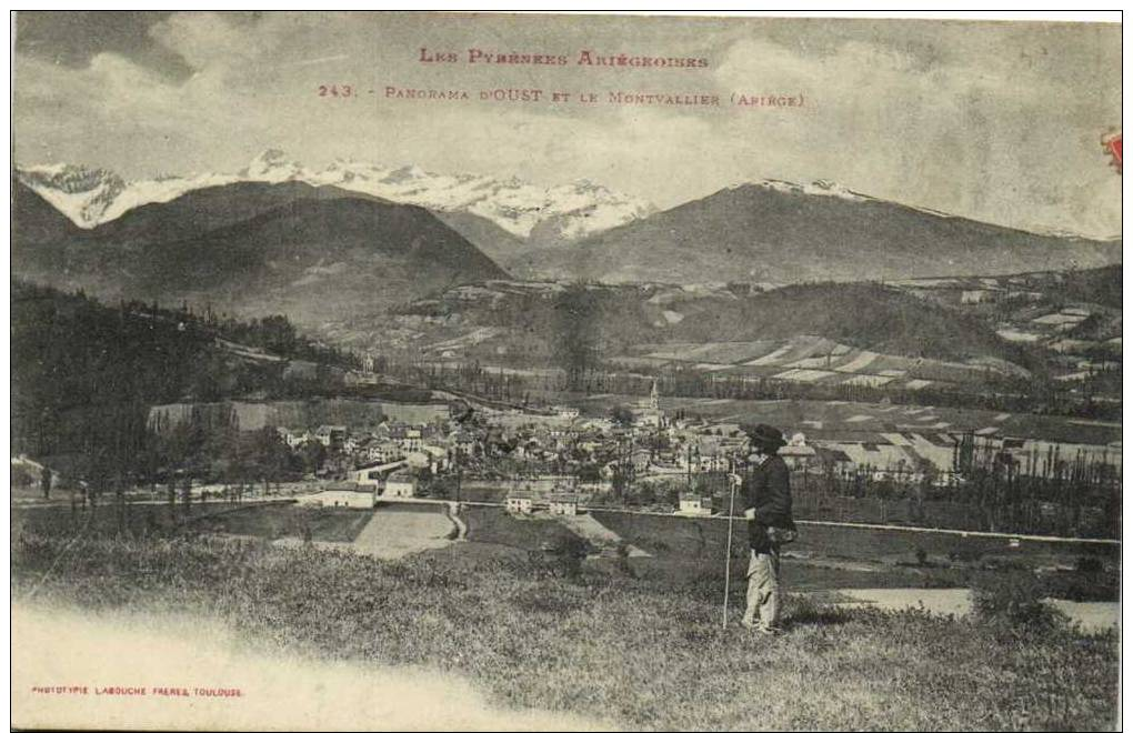 Panorama D'Oust Et Du Montvallier   Recto Verso - Autres & Non Classés