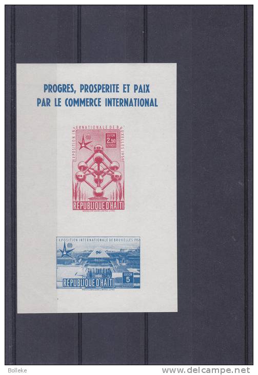 Exposition Universelle - Bruxelles 1958 - Haiti - Bloc De 58 ** - MNH -  Atomium - 1958 – Brüssel (Belgien)