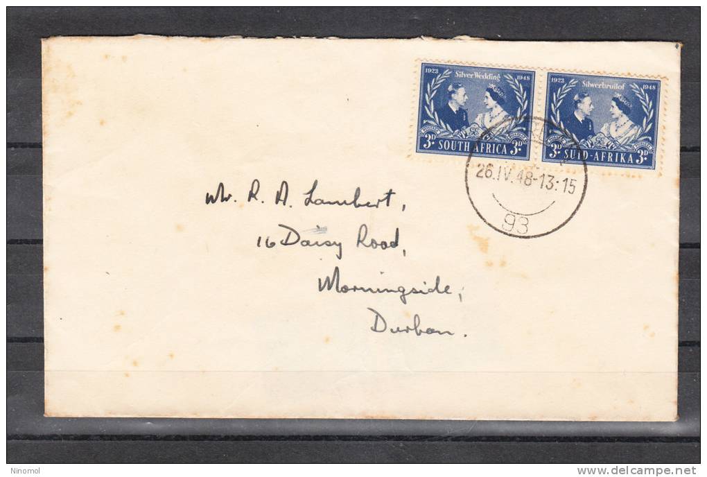 Sud Africa  -   1948.  Lettera  26.04.1948  Per  Durban - Storia Postale