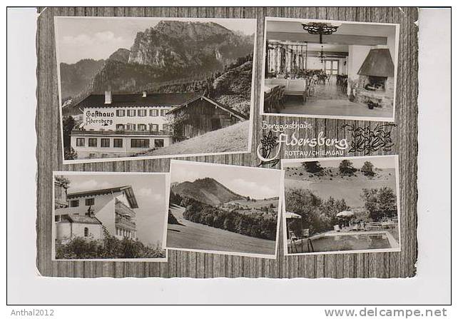 AK Gasthaus Adersberg Rottau Chiemgau Schwimmbad Innen Sw 18.9.1976 - Chiemgauer Alpen