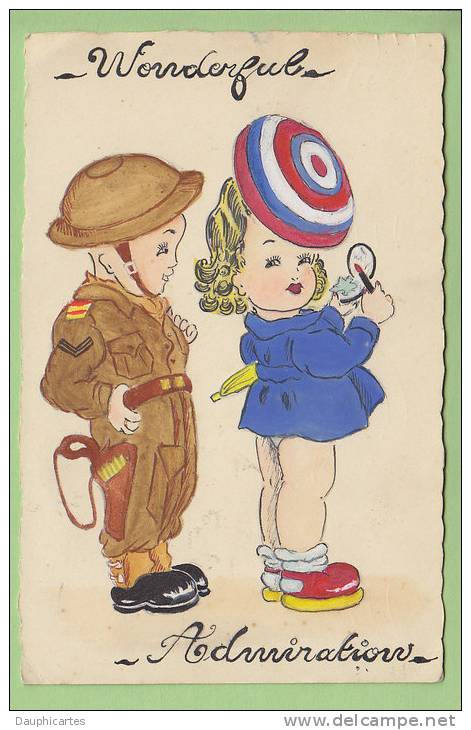 Fait Main : Admiration, Janvier 1945. Libération. 2 Scans. - Guerre 1939-45