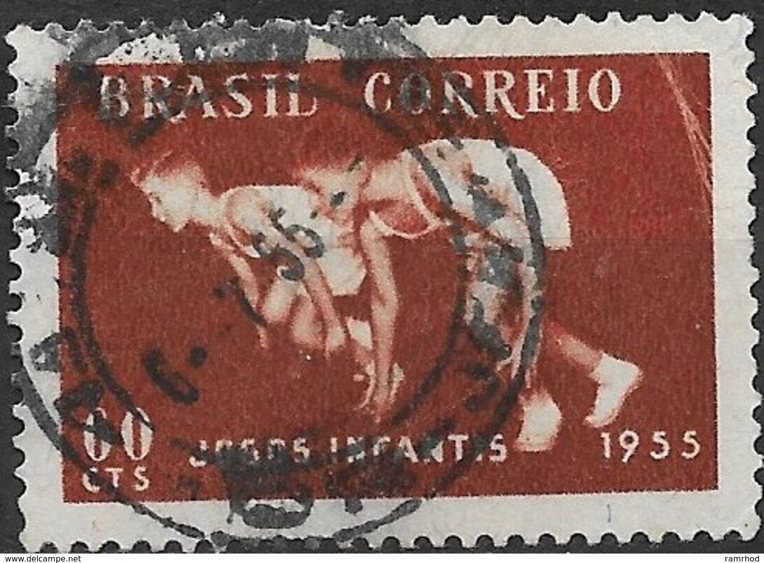 BRAZIL 1955 5th Children's Games, Rio De Janeiro - 60c Young Athletes  FU - Usados