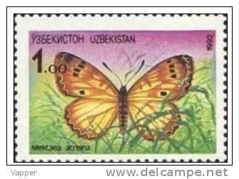 Uzbekistan 1992 MNH Stamp. Butterfly Mi 2 - Uzbekistán