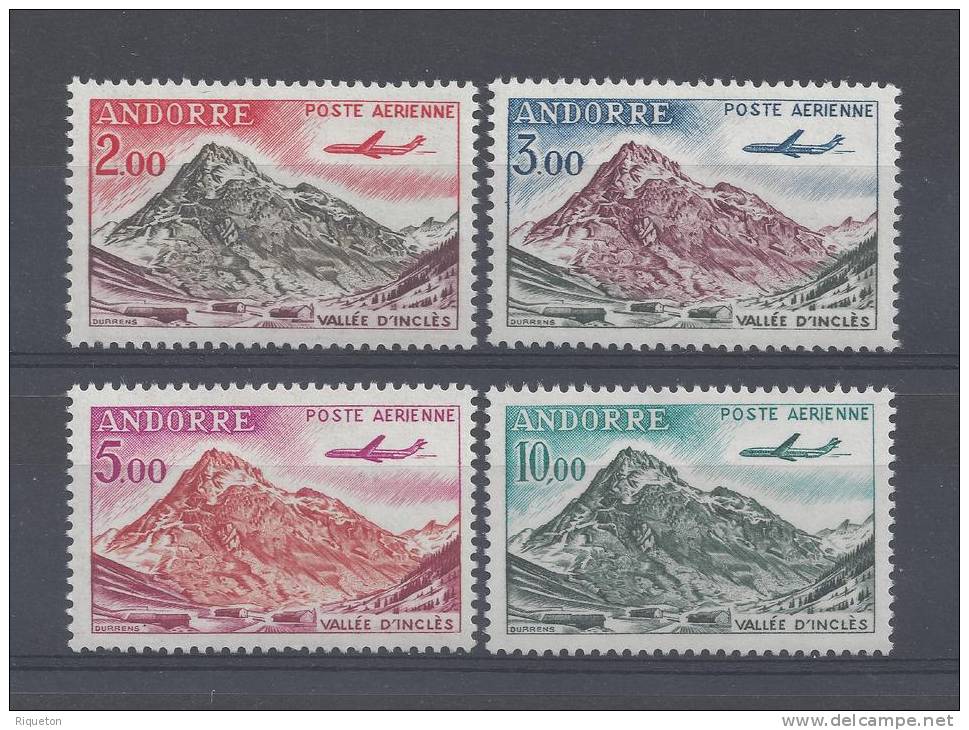 ANDORRE - 1961/64- POSTE AERIENNE N° 5 A 8 , XX , MNH . - Airmail