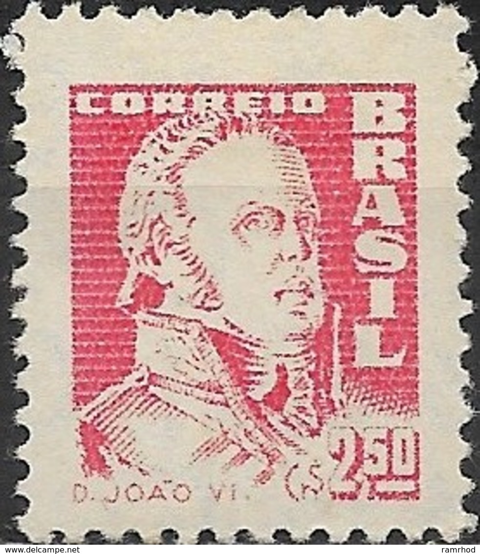 BRAZIL 1959 King John Of Portugal Red - 2cr.50 MH - Oblitérés