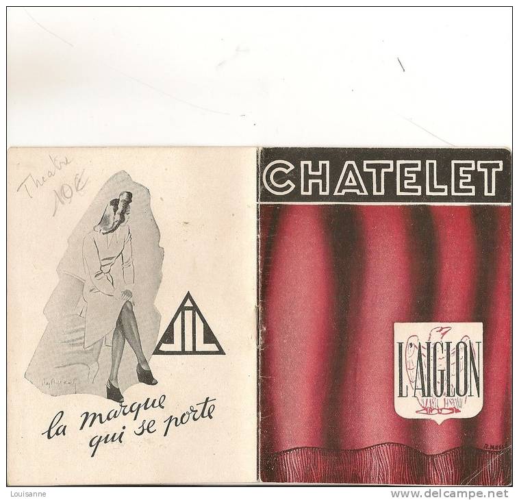 Programme En Livret De L´aiglon  _ Chatelet  Avec Photos Des Acteurs - Programmes