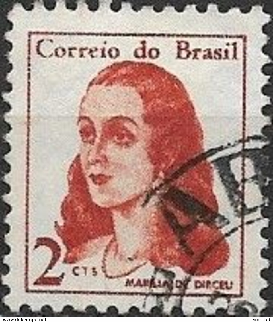 BRAZIL 1967 Marilia De Dirceu - 2c - Red FU - Oblitérés