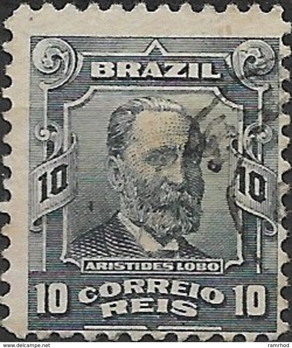 BRAZIL 1906 Lobo - 10r Grey FU - Used Stamps