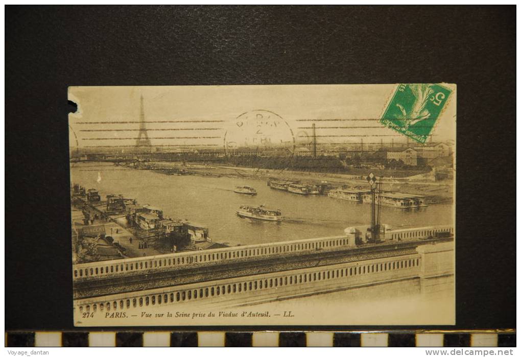 CP, 75,  Paris Vue Sur La Seine Du Viaduc D'auteuil - Sonstige & Ohne Zuordnung