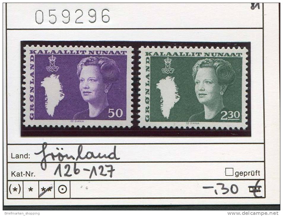 Grönland - Greenland -  Michel 126-127 - ** Mnh Neuf Postfris - Unused Stamps