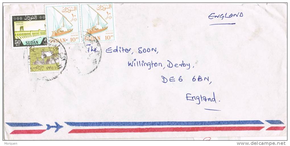 10664. Carta Aerea SUDAN A Inglaterra - Sudan (1954-...)