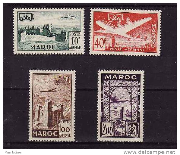 MAROC  1952  Aerien  N° 85 / 88  Neuf X (trace De Charn.) Serie Compl. - Poste Aérienne