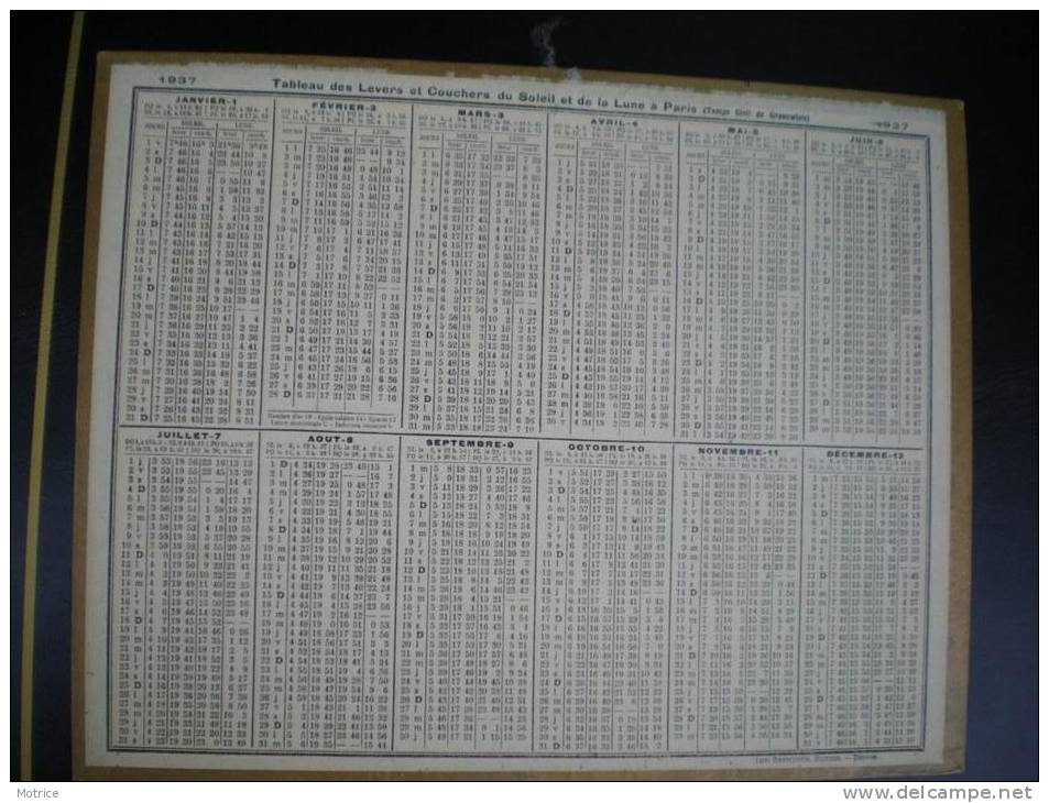 ALMANACH DES POSTES ET DES TELEGRAPHES  1937- Village Des Bardières. - Grand Format : 1921-40