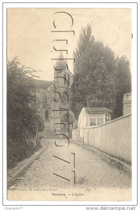 Taverny (95) : La Rue Montante Menant à L'église En 1905. - Valmondois