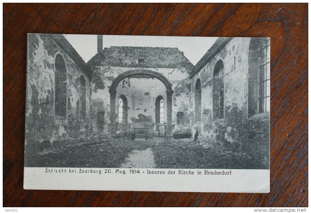 F 57565 BROUDERDORFF - BRUDERDORF Bei SARREBOURG/Saarburg, Inneres Der Kirche 1914 - Sarrebourg