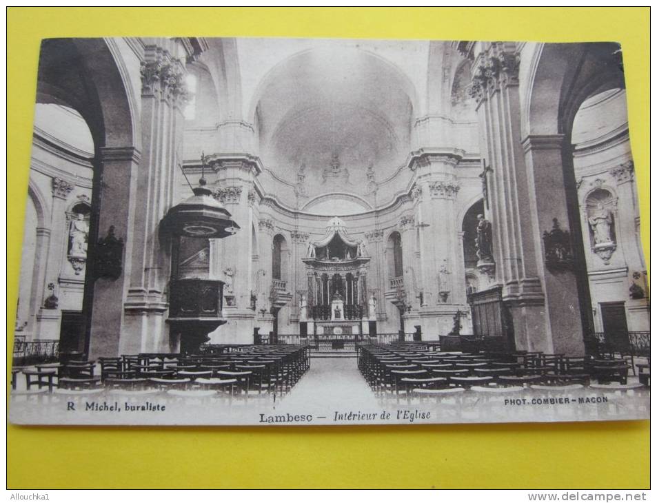 CPA : LAMBESC  (Bouches-du-Rhône 13)intérieur De L´église R Michel Buraliste-photo Combier Macon - Lambesc