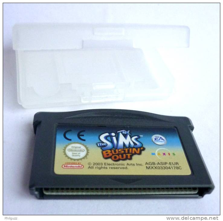 JEU NINTENDO GAME BOY  ADVANCE -  SIMS BUSTIN' OUT - Game Boy Advance