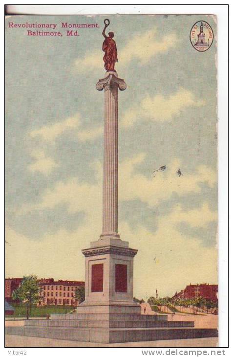 19-Baltimora-Mayland-Stati Uniti-U.S.A.-United States-Revolutionary Monument-v.1910 - Baltimore