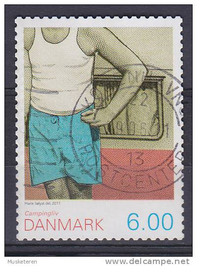 Denmark 2011 BRAND NEW 6.00 Kr. Camping Life (from Sheet) - Used Stamps