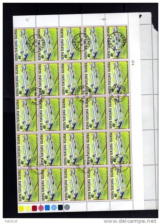 Kenya Tanzania Uganda 1973 10th Anniversary Of Kenya´s Independence; 40c; SHEET USED - Kenya, Ouganda & Tanzanie