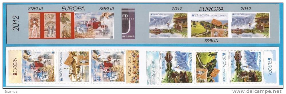 2012  EUROPA CEPT SERBIA VISIT SRBIJA POSETITE SERBIEN BESUCHEN BOOKLET 2 SETS PLUS APPENDIX MNH - 2012