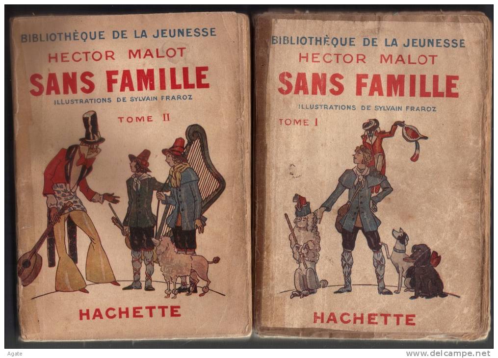Bibliothèque De La Jeunesse (Hachette) SANS FAMILLE 2 Tomes - Hector Mallot (1933) - Bibliotheque Verte