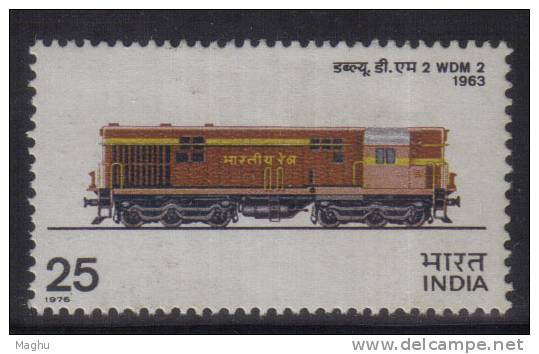 India MNH 1976, 25p Indian Locomotives, Train. Transport - Neufs